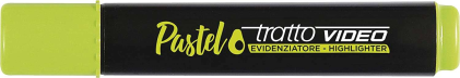 Pennarello fluorescente Tratto Video Pastel - Punta a scalpello - Inchiostro a base d'acqua - Asciugatura rapida - Verde avocado