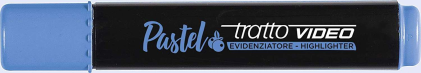 Pennarello fluorescente Tratto Video Pastel - Punta a scalpello - Inchiostro a base d'acqua - Asciugatura rapida - Blu mirtillo