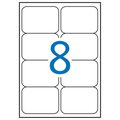 Etichette bianche permanenti Apli 99,1 x 67,7 mm 100 fogli