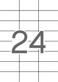 Apli Confezione da 600 etichette 70x37mm - 25 fogli da 24 etichette - Adesivo permanente - Bordi dritti - Bianco