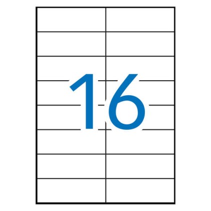 Etichette laser bianche permanenti Apli 105,0 x 37,0 mm 250 fogli