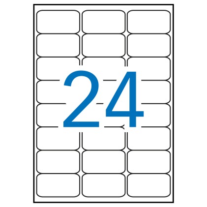 Etichette Apli permanenti arancioni fluorescenti 64,0 x 33,9 mm 20 fogli