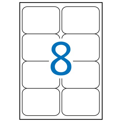 Etichette Apli permanenti verde fluorescente 99,1 x 67,7 mm 20 fogli