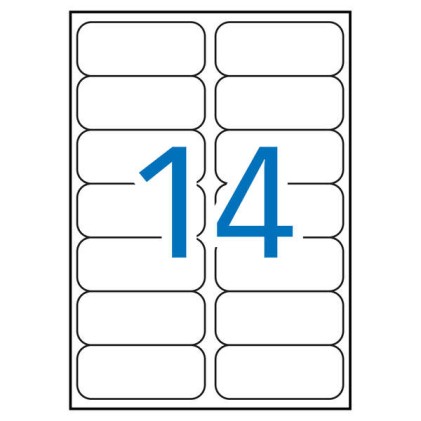 Confezione da 280 etichette bianche resistenti agli agenti atmosferici Apli 99,1 x 38,1 mm - bordi smussati - adesivo permanente