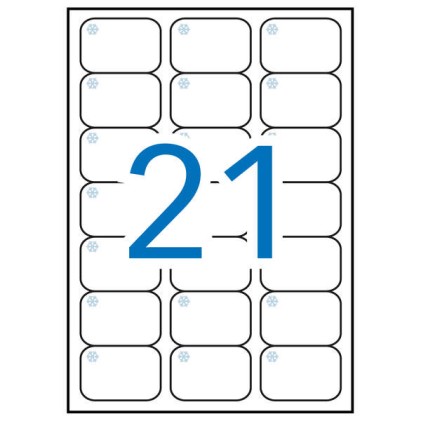 Etichette bianche Apli Special Freezer 63,5 x 38,1 mm 10 fogli