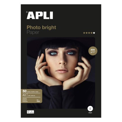 Carta fotografica Apli Photobright A3 200 g 50 fogli