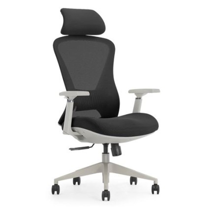 Sedia da ufficio Cromad Senior Range SE4000 - Pistone a gas di grado 4 - Supporti lombari e cervicali regolabili - Schienale in rete - Braccioli imbottiti e regolabili 3D