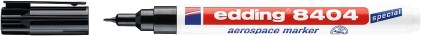 Edding 8404 Pennarello aerospaziale permanente - Scrive su metallo - Punta tonda - Linea da 0,75 mm - Resistente all acqua, all usura e ai graffi - Asciugatura rapida - Colore nero