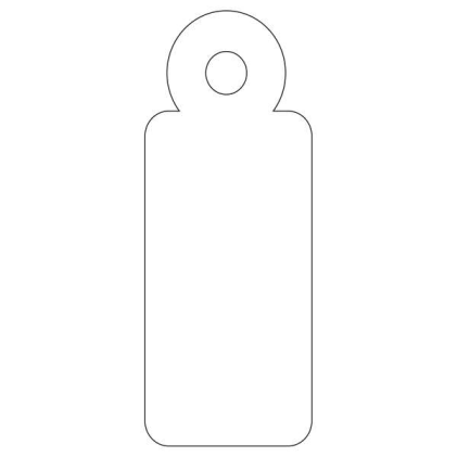 Confezione da 200 etichette adesive con filo Apli 13x34 mm - Cartoncino 200 g/m&sup2; - Foro preforato - Bianco
