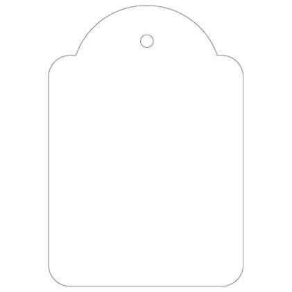 Apli Confezione da 400 Etichette Sospese 45x65mm - Foro Preforato - Con Filo in Poliestere Bianco - Colore Bianco