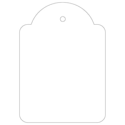 Confezione da 400 etichette sospese Apli 50x70mm - Con filo di poliestere bianco regolabile - Colore bianco