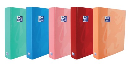Oxford Classic Raccoglitore ad anelli formato A4+ - Copertina lucida extra rigida - Anelli a D da 40 mm - Colori assortiti