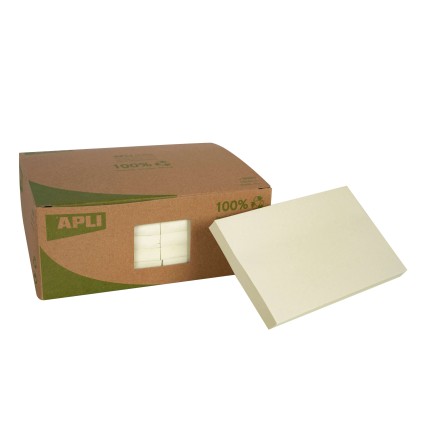 Apli Sticky Notes Riciclato Classic 125x75mm 12 Blocchi - 100 Fogli - Giallo