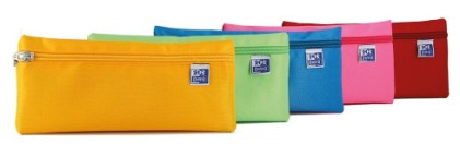 Astuccio grande piatto Oxford Kangoo Teens - Fascia elastica per attaccarlo al taccuino - Colori assortiti