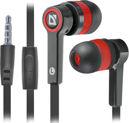 Auricolare per dispositivi mobili Defender Pulse 420 nero + rosso, in-ear