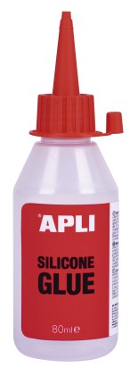 Silicone adesivo Apli - 80 ml - Incollaggio efficiente di gomma Eva, plastica, carta e cartone - Consente rettifiche - Ideale per l ufficio