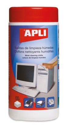 Salviette umidificate antistatiche Apli - 100 unit&agrave; - Pulizia e miglioramento delle prestazioni delle apparecchiature elettroniche