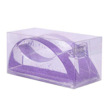 Apli Glitter Collection Espositore Portarotolo Nastro Adesivo - 19x33mm - 4 Portarotoli in Metacrilato Glitter - Lama Seghettata - Dispenser Stabile e Pesante - Ideale per Casa, Ufficio e Scuola