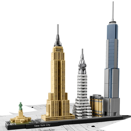 Lego 21028 New York City, 598 pezzi, Collezione Skyline, Modellismo Monumenti