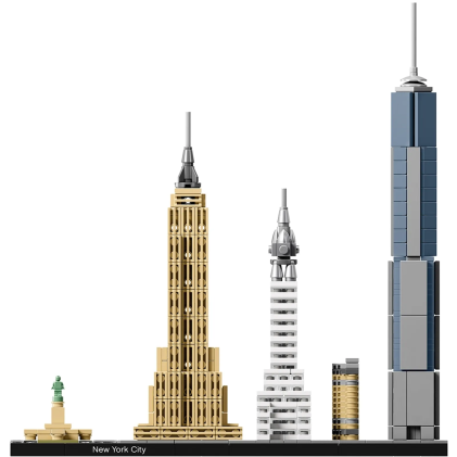 Lego 21028 New York City, 598 pezzi, Collezione Skyline, Modellismo Monumenti