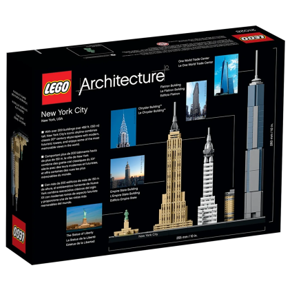 Lego 21028 New York City, 598 pezzi, Collezione Skyline, Modellismo Monumenti