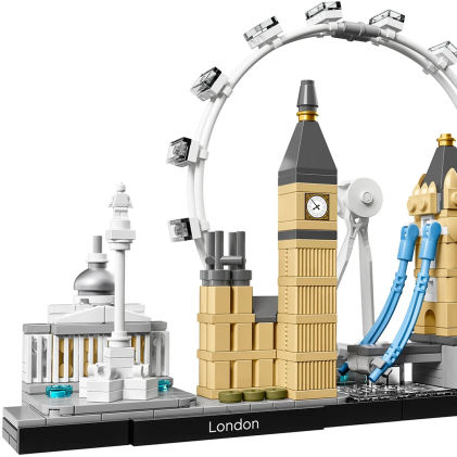 LEGO 21034 Londra, 468 pezzi, London Eye, Big Ben e Tower Bridge, Modellismo Monumenti