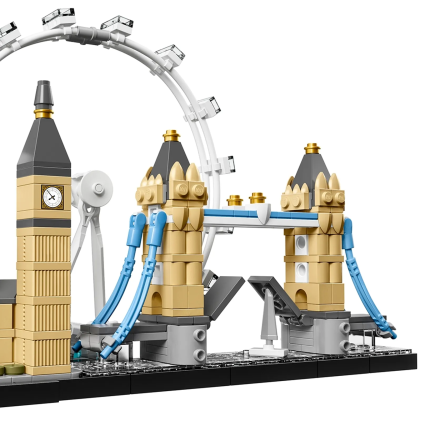 LEGO 21034 Londra, 468 pezzi, London Eye, Big Ben e Tower Bridge, Modellismo Monumenti