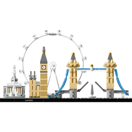 LEGO 21034 Londra, 468 pezzi, London Eye, Big Ben e Tower Bridge, Modellismo Monumenti