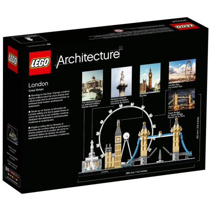 LEGO 21034 Londra, 468 pezzi, London Eye, Big Ben e Tower Bridge, Modellismo Monumenti