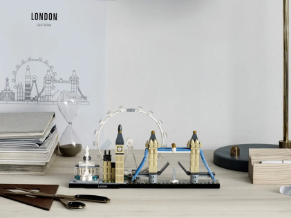LEGO 21034 Londra, 468 pezzi, London Eye, Big Ben e Tower Bridge, Modellismo Monumenti