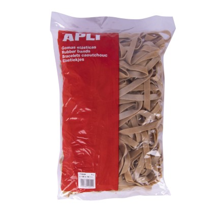 Apli Elastici in Gomma Naturale - &Oslash; 120 x 10mm - Grande Elasticit&agrave; e Resistenza - Contenuto 1kg