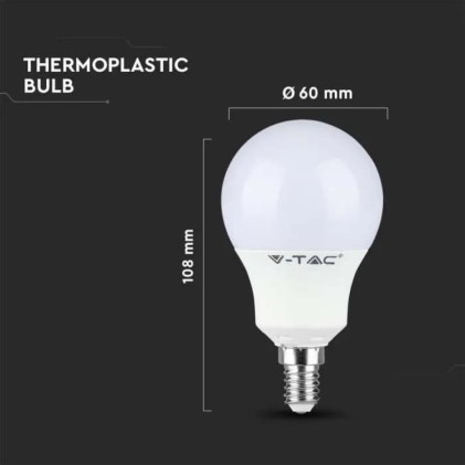 V-TAC PRO Lampadina LED Chip Samsung E14 8,5W A60 4000K