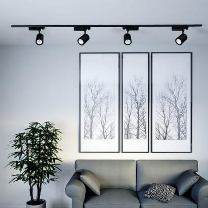 V-TAC Faretto LED da Binario 35W 100LM/W Colore Nero 3000K