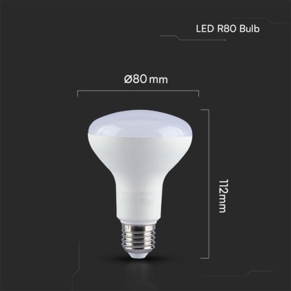 V-TAC LED Bulb - SAMSUNG CHIP 11W E27 R80 Plastic 6400K