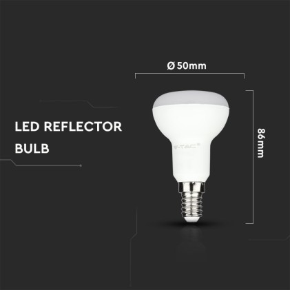V-TAC PRO Lampadina LED Chip Samsung E14 4.8W R50 3000K