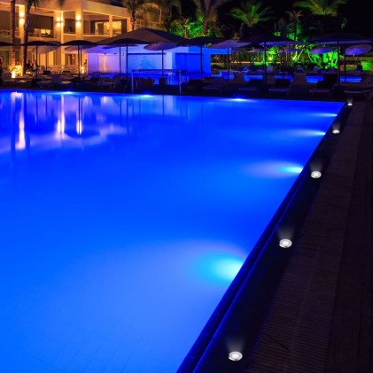 V-TAC Faretto LED Segnapasso a Cilindro da Interramento 0,5W Colore Argento 12V 3000K IP67 Driver non Incluso