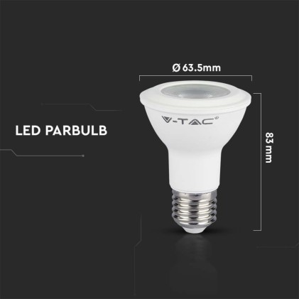 V-TAC PRO Lampadina LED Chip Samsung E27 5,8W PAR20 4000K