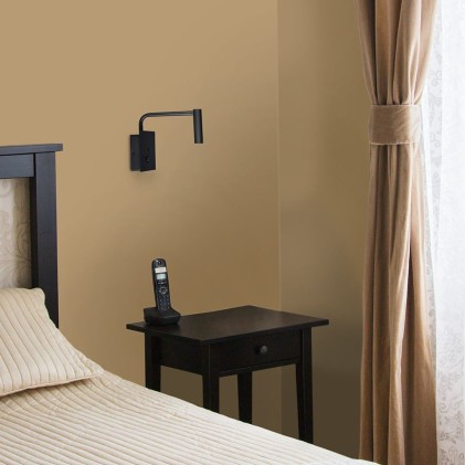 V-TAC Applique da Hotel per Lettura LED 3W con Interruttore Porta USB Colore Nero 3000K