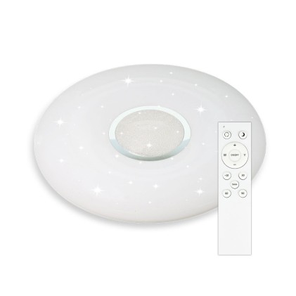 V-TAC Plafoniera LED Rotonda 60W con Telecomando Cambia Colore 3 in 1 Effetto Stellato d: 493mm h: 80mm Dimmerabile