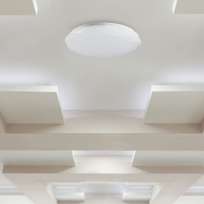 V-TAC Plafoniera LED Rotonda 60W con Telecomando Cambia Colore 3 in 1 a Diamante d: 500mm h: 75mm Dimmerabile