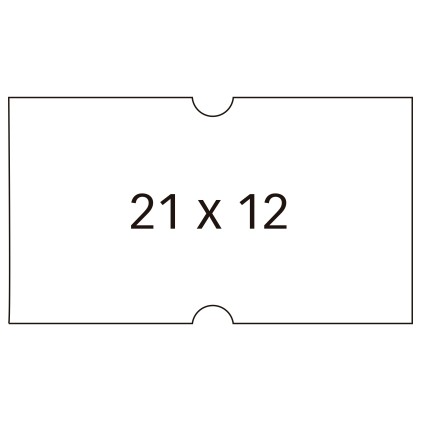 Apli Etichette Bianche per Prezzatrici 1 Linea - Dimensione 21 x 12mm - Confezione da 6 Rotoli da 1000 Etichette Ciascuno - Adesivo Rimovibile e Bordi Retti - Alta Qualit&agrave; e Compatibili con i Modelli 101418 e 101948