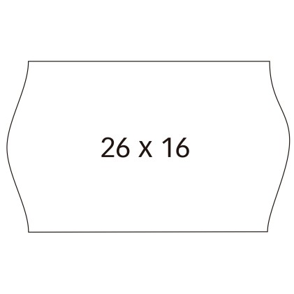 Apli Etichette Bianche per Prezzatrici a 2 Linee - Dimensione 26 x 16mm - Adesivo Permanente con Bordi Sinusoidali - Alta Qualit&agrave; e Compatibile con i Modelli 101419 e 102365