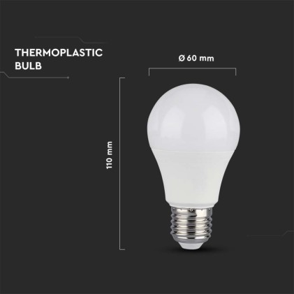 V-TAC PRO Lampadina LED Chip Samsung E27 10.5W A58 6400K