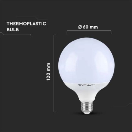 V-TAC PRO Lampadina LED Chip Samsung E27 22W 120LM/W G120 3000K