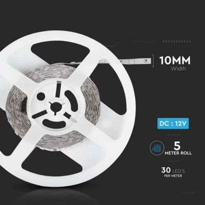 V-TAC Strip LED SMD5050 6W/m 5m 30 LED/m RGB 12V IP20 10mm