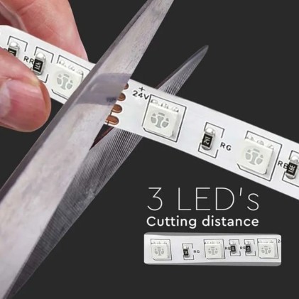 V-TAC Strip LED SMD5050 10W/m 5m 60 LED/m 24V 3000K IP20 10mm