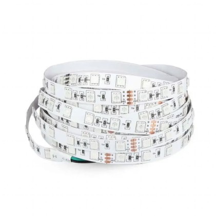 V-TAC Strip LED SMD5050 7W/m 10m 60 LED/m 24V RGB IP20 10mm