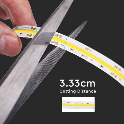 V-TAC Strip LED COB 10W/m 5m 24V 960Lm/m 3000K IP20 10mm