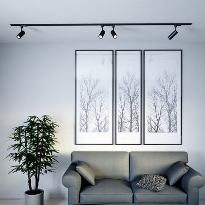 V-TAC Faretto LED da Binario Chip Samsung 7W Colore Nero 3000K