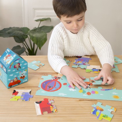 Apli Puzzle Casa per Bambini 24 Pezzi - Dimensione 42x28mm - Pezzi Resistenti e Sicuri - Sviluppo di Competenze e Abilit&agrave; - Finitura Lucida - Colorato